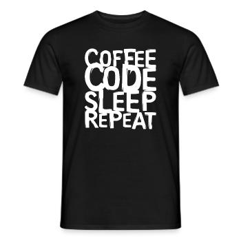 coffee code Programmierer - Informatik Arbeit Logo - Männer T-Shirt - Schwarz - Vorne - AI Model Male 178 light (178cm)