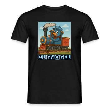 Zugvogel by Rico Beck - Männer T-Shirt - Schwarz - Vorne - AI Model Male 178 light (178cm)