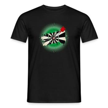 Jeu de fléchettes de style graffiti avec hit - T-shirt homme - noir - Devant - AI Model Male 178 light (178cm)