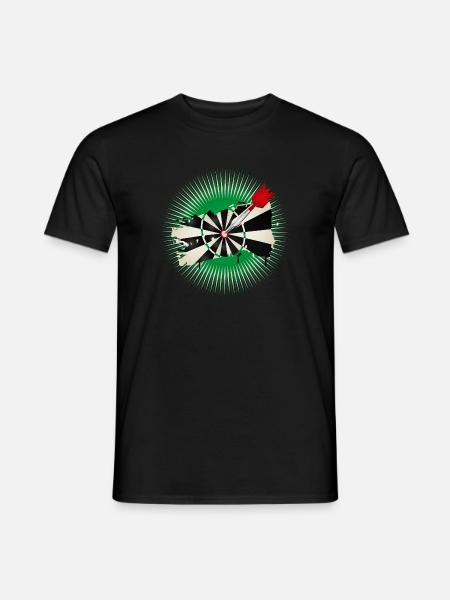 Graffiti style dartboard with hit - Men's T-Shirt - black