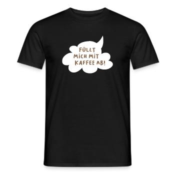 Nuage de café Bulle de dialogue Bureau Humour Dictons sympas - T-shirt homme - noir - Devant - AI Model Male 178 light (178cm)