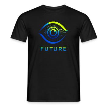 Futuristischer Kreis Technologie Design - Männer T-Shirt - Schwarz - Vorne - AI Model Male 178 light (178cm)