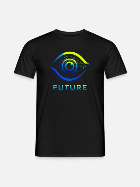 Futuristic Circle Technology Design - Men's T-Shirt - black