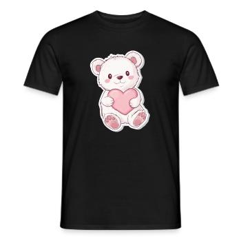 Süßer Bär – Geschenkidee für Wald- & Tierfans - Männer T-Shirt - Schwarz - Vorne - AI Model Male 178 light (178cm)
