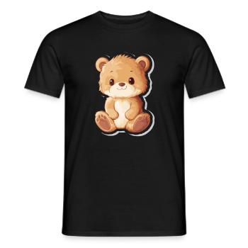Süßer Bär – Geschenkidee für Wald- & Tierfans - Männer T-Shirt - Schwarz - Vorne - AI Model Male 178 light (178cm)