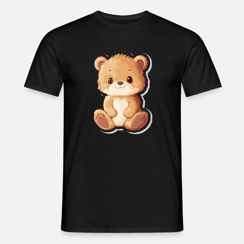 Süßer Bär – Geschenkidee für Wald- & Tierfans - Männer T-Shirt - Schwarz