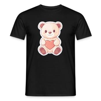 Süßer Bär – Geschenkidee für Wald- & Tierfans - Männer T-Shirt - Schwarz - Vorne - AI Model Male 178 light (178cm)