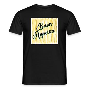 Spaghetti Enjoy your meal - Men's T-Shirt - black - Front - AI Model Male 178 light (178cm)