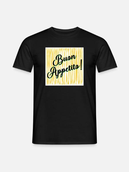 Spaghetti Bon appétit - T-shirt homme - noir