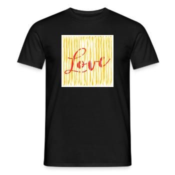 LOVE PASTA SPAGHETTI COOKING - Men's T-Shirt - black - Front - AI Model Male 178 light (178cm)