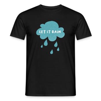 Wolke Let it rain Regen Wetter Kinderzimmer Dots - Männer T-Shirt - Schwarz - Vorne - AI Model Male 178 light (178cm)
