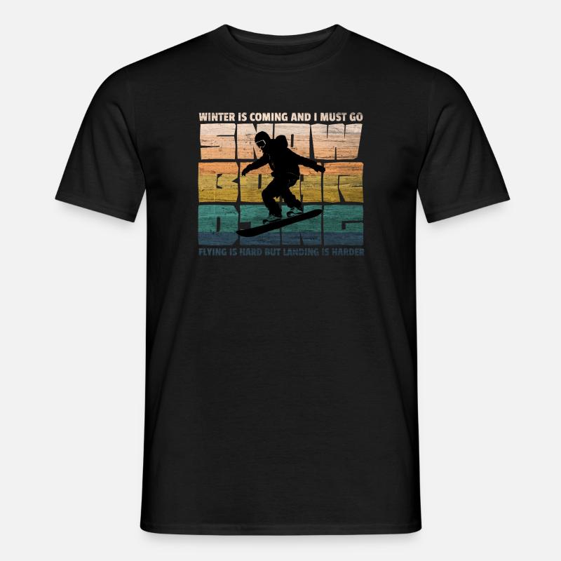 Snowboard Snowboarder Snowboarding - Männer T-Shirt - Schwarz