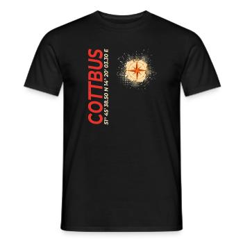 Cottbus - Männer T-Shirt - Schwarz - Vorne - AI Model Male 178 light (178cm)