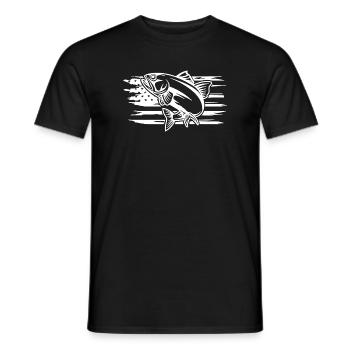 Dynamische Fisch-Bewegungsgrafik - Männer T-Shirt - Schwarz - Vorne - AI Model Male 178 light (178cm)