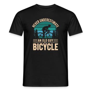 Vintage Cycling Tribute for Bike Enthusiasts - Men's T-Shirt - black - Front - AI Model Male 178 light (178cm)