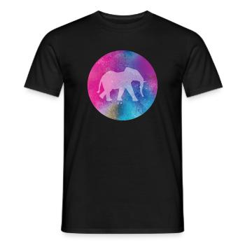 Yoga Yogi Éléphant Holi Festival Méditation Inde - T-shirt homme - noir - Devant - AI Model Male 178 light (178cm)
