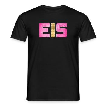 Eis Waffel Eisdiele Eiscreme Eiskrem Sommer pink - Männer T-Shirt - Schwarz - Vorne - AI Model Male 178 light (178cm)