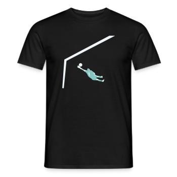 Torfrau – Keine Angst vor dem Ball, nur Mut im Tor - Männer T-Shirt - Schwarz - Vorne - AI Model Male 178 light (178cm)