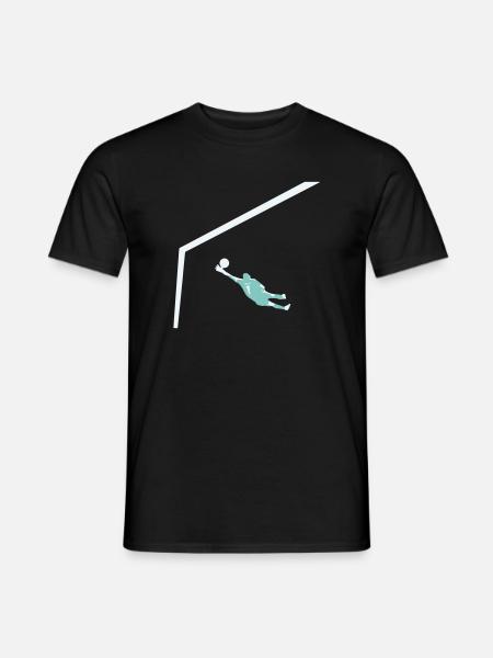 Torfrau – Keine Angst vor dem Ball, nur Mut im Tor - Männer T-Shirt - Schwarz