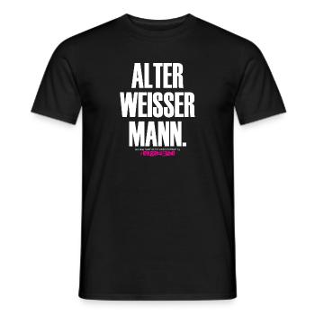 OLD WHITE MAN Design - Men's T-Shirt - black - Front - AI Model Male 178 light (178cm)