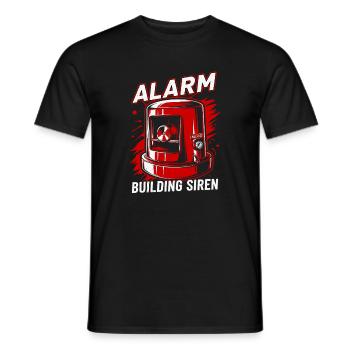 Sirène – Alarme - T-shirt homme - noir - Devant - AI Model Male 178 light (178cm)