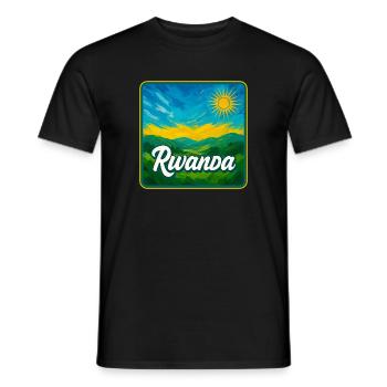 Ruanda – Die grüne Schönheit Afrikas - Männer T-Shirt - Schwarz - Vorne - AI Model Male 178 light (178cm)