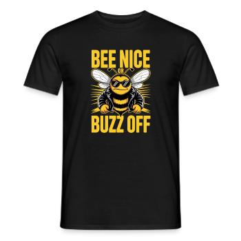 Abeille Apiculteur Abeille Nice Ou Buzz Off Apiculteur - T-shirt homme - noir - Devant - AI Model Male 178 light (178cm)