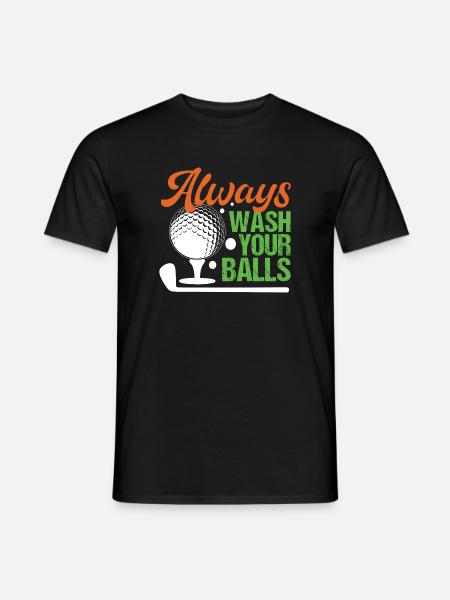 Golf - Always Wash Your Balls - Men's T-Shirt - black