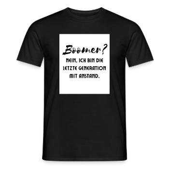 Generation with Style Saying - Men's T-Shirt - black - Front - AI Model Male 178 light (178cm)