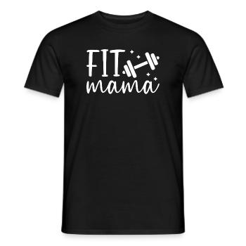 Mama mit Hantel ausstatten - Männer T-Shirt - Schwarz - Vorne - AI Model Male 178 light (178cm)