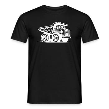 Conception de la silhouette du camion minier industriel - T-shirt homme - noir - Devant - AI Model Male 178 light (178cm)