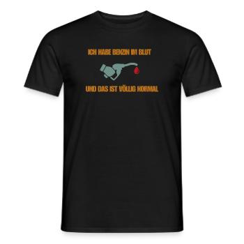 De l’essence dans le sang - T-shirt homme - noir - Devant - AI Model Male 178 light (178cm)
