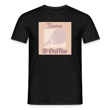 Tennis Coffee - Men's T-Shirt - black - Front - AI Model Male 178 light (178cm)