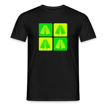 Retro Taucherflossen Design - Männer T-Shirt - Schwarz - Vorne - AI Model Male 178 light (178cm)