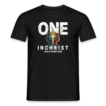 Foi dans la Lumière Croix de Jésus Silhouette - T-shirt homme - noir - Devant - AI Model Male 178 light (178cm)