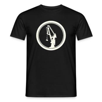 Hafenkran Silhouette 03 - Männer T-Shirt - Schwarz - Vorne - AI Model Male 178 light (178cm)