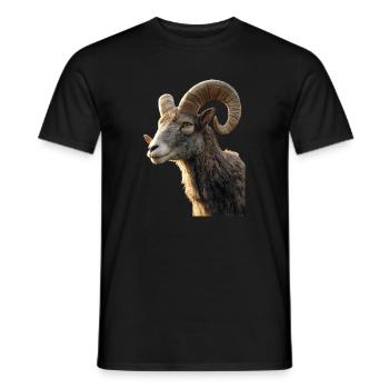 Aries mouflon Aries Wild Sheep Male Sheep - Men's T-Shirt - black - Front - AI Model Male 178 light (178cm)