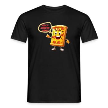 Pizza, Ich Liebe Pizza - Männer T-Shirt - Schwarz - Vorne - AI Model Male 178 light (178cm)