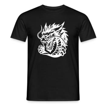 Ewiger Drache Tattoo Design - Männer T-Shirt - Schwarz - Vorne - AI Model Male 178 light (178cm)