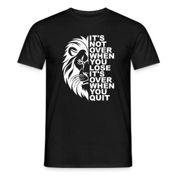 Conception de citation de motivation de lion inspirant - T-shirt homme - noir - Devant - AI Model Male 178 light (178cm)