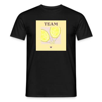 TENNIS D’ÉTÉ - TENNIS PARTNER HEART - T-shirt homme - noir - Devant - AI Model Male 178 light (178cm)