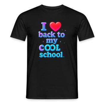 Neon Retro Back to School Design - Men's T-Shirt - black - Front - AI Model Male 178 light (178cm)