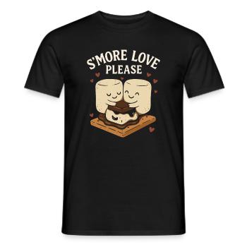 S’more Love Please - Doux amour autour d’un feu de camp - T-shirt homme - noir - Devant - AI Model Male 178 light (178cm)