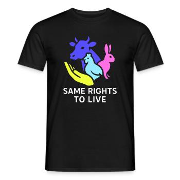 same rights to live - Männer T-Shirt - Schwarz - Vorne - AI Model Male 178 light (178cm)