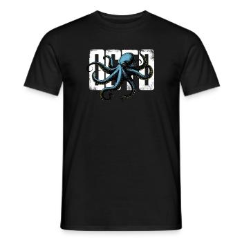 Pieuvre Stylisée - T-shirt homme - noir - Devant - AI Model Male 178 light (178cm)
