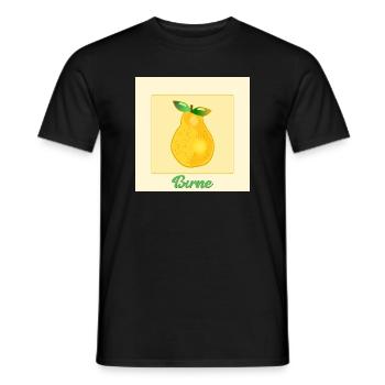 Birnenerntezeit Obst Birne - Männer T-Shirt - Schwarz - Vorne - AI Model Male 178 light (178cm)