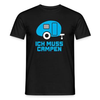 Caravane Camping Fan Caravane Hobby Vacances Retraité - T-shirt homme - noir - Devant - AI Model Male 178 light (178cm)