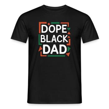 T-shirt audacieux noir de conception graphique de papa - T-shirt homme - noir - Devant - AI Model Male 178 light (178cm)