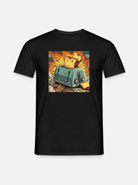 Toast Assault - Männer T-Shirt - Schwarz