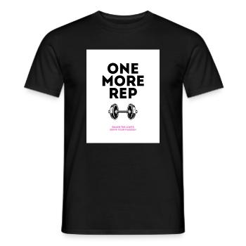 Gym Motivation Noch ein Wiederholungsdesign - Männer T-Shirt - Schwarz - Vorne - AI Model Male 178 light (178cm)